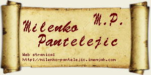 Milenko Pantelejić vizit kartica